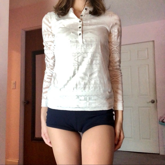 Lauren Jeans Ralph Lauren White Long Sleeve Top XS - Picture 2 of 6